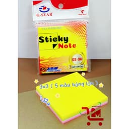 [ 1 Tá ] 12 Xấp Giấy Ghi Chú (Giấy Note)  3X4 Màu Vàng G-STAR GS-36 (1 Xấp 100 Tờ), Ghi Chú Nội Dung Ghi Nhớ 4