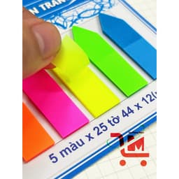 [1 Tá] 12 Xấp Miếng Phân Trang Sách Vở G-STAR 5 Màu / Miếng Phân Trang 5 Màu / 1 Xấp 25 Tờ 5 Màu Dạ Quang Nổi Bật 2