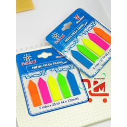 [1 Tá] 12 Xấp Miếng Phân Trang Sách Vở G-STAR 5 Màu / Miếng Phân Trang 5 Màu / 1 Xấp 25 Tờ 5 Màu Dạ Quang Nổi Bật 4