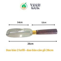 Daoo bào 2 lưỡi- dao ào cán gỗ thép trắng khổng rỉ 2