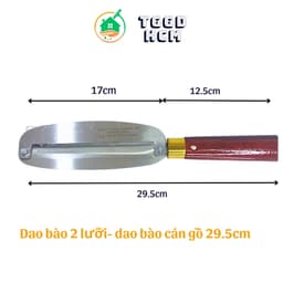 Daoo bào 2 lưỡi- dao ào cán gỗ thép trắng khổng rỉ 3