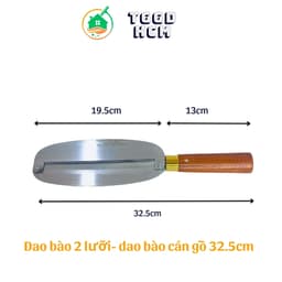 Daoo bào 2 lưỡi- dao ào cán gỗ thép trắng khổng rỉ 4