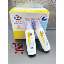 Hộp 12 Cây Bút Xóa Nước / Viết Xoá Nước Gstar / G-Star CP-027 / CP 027 Thể Tích 12ml, Mực Xoá Nhanh Khô 5