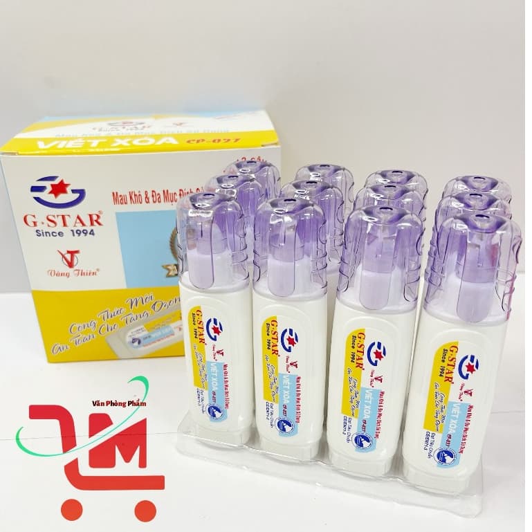 Hộp 12 Cây Bút Xóa Nước / Viết Xoá Nước Gstar / G-Star CP-027 / CP 027 Thể Tích 12ml, Mực Xoá Nhanh Khô
