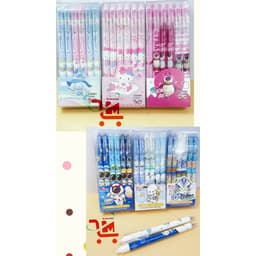 [Hộp 12 Cây]Bút Gel Bấm Xoá Được, Ngòi Bút (0.5mm), Gôm Bôi Không Mòn/Hoạ Tiết Hoạt Hình Ngộ Ngĩnh, Giao Mẫu Ngẫu Nhiên 3