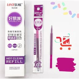 Hộp 20 Ruột Bút Gel Bấm LEX Xoá Được/Ruột Bút Gel Xoá Mực Xanh, Tím, Thay Ruột Dễ Dàng/Ruột Thay Thế Bút Gel Bấm Xoá 4