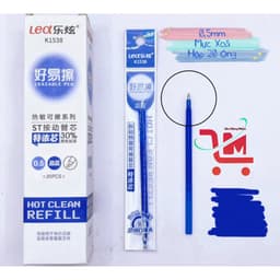 Hộp 20 Ruột Bút Gel Bấm LEX Xoá Được/Ruột Bút Gel Xoá Mực Xanh, Tím, Thay Ruột Dễ Dàng/Ruột Thay Thế Bút Gel Bấm Xoá 5