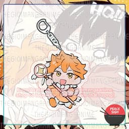 Mua 1 tặng 1 (CARDCAPTOR) Móc khoá HAIKYUU!! Vua bóng chuyền in hình anime mica trong acrylic chibi xinh xắn 2