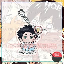 Mua 1 tặng 1 (CARDCAPTOR) Móc khoá HAIKYUU!! Vua bóng chuyền in hình anime mica trong acrylic chibi xinh xắn 3
