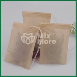 100 túi lọc trà, cà phê, thảo dược, thực phẩm chất liệu giấy màu nâu, dây rút dùng 1 lần an toàn thực phẩm Mixmore 7