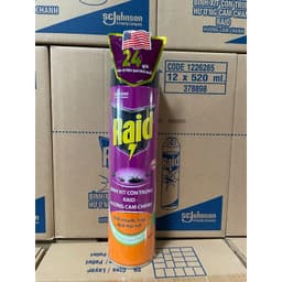 Bình Xịt Muỗi Raid 520ml – Xịt Côn Trùng Chính Hãng, 3 Mùi Hương Lựa Chọn 5