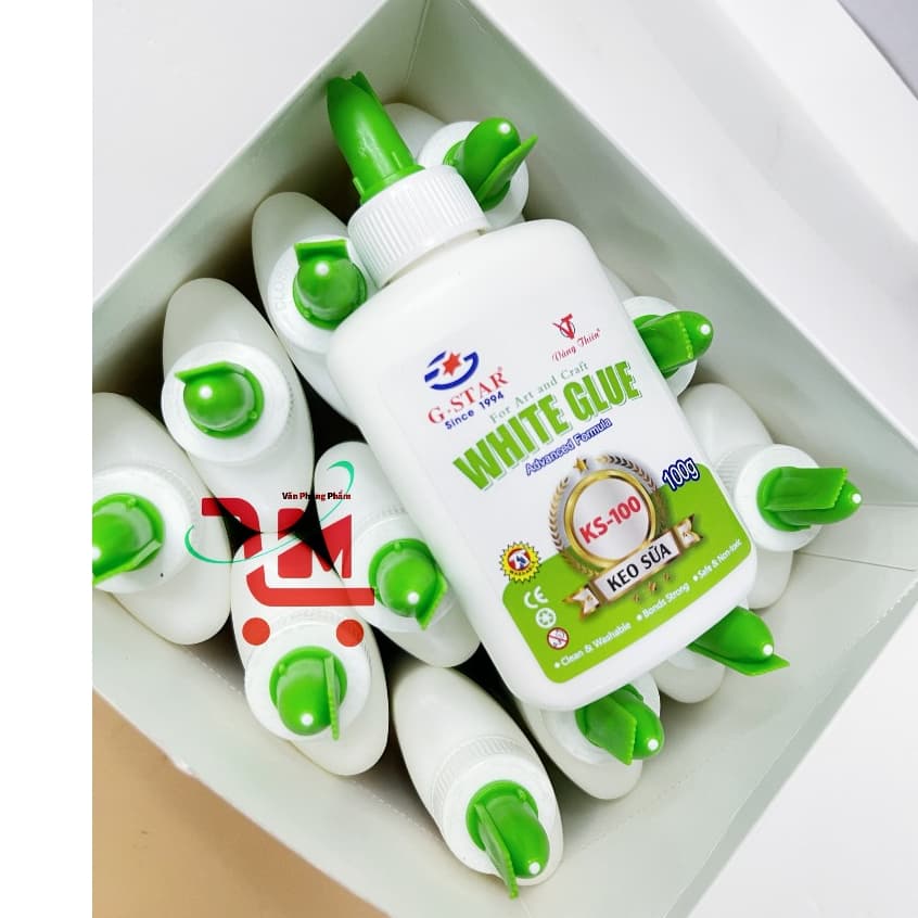 Hộp 12 Chai Keo Sữa GSTAR KS-100 Chất Lượng Cao, Siêu Dính/Keo Sữa Làm Dính Mọi Chất Liệu, Chất Lượng Tốt