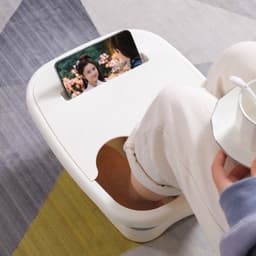 Chậu ngâm chân gấp gọn có hạt massage sức khỏe tại nhà xô ngâm chân cách nhiệt có giá đỡ điện thoại có nắp. 3