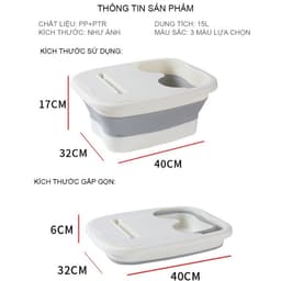 Chậu ngâm chân gấp gọn có hạt massage sức khỏe tại nhà xô ngâm chân cách nhiệt có giá đỡ điện thoại có nắp. 8