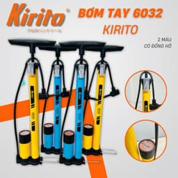Bơm xe đạp, xe máy thương hiệu Kirito nhật bản có đầu bơm bóng, bơm đệm 8