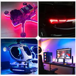 ĐÈN LED COB FULL MÀU 2.7MM 2020 WS2812B ARGB NEOPIXEL 160LED/MÉT DÂY 1 MÉT ĐIỆN ÁP 5V 6