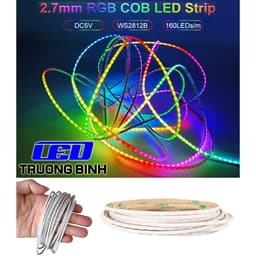 ĐÈN LED COB FULL MÀU 2.7MM 2020 WS2812B ARGB NEOPIXEL 160LED/MÉT DÂY 1 MÉT ĐIỆN ÁP 5V 1