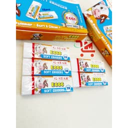 Hộp 12 Cục Gôm Bôi, Tẩy Viết Chì Học Sinh, E666 Trắng, GSTAR, Gôm Bôi Êm Sạch, Nhẹ Nhàng, Mềm, Chất Lượng Tốt 3