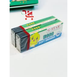 Hộp12 Cục Gôm Tẩy Bút Chì Gstar  Gôm Đen / G-Star E666 / E666, Tẩy Sạch, Bọc Ni Lông Bên Ngoài 2