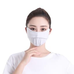 Khẩu Trang Vải Thun, Chống Nắng Dây Rút 2 Tầng và khẩu trang màu xanh (tròn)/  NOKA 5D Pro MASK (bịt 10 cái) 3