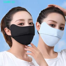 Khẩu Trang Vải Thun, Chống Nắng Dây Rút 2 Tầng và khẩu trang màu xanh (tròn)/  NOKA 5D Pro MASK (bịt 10 cái) 6