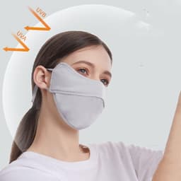 Khẩu Trang Vải Thun, Chống Nắng Dây Rút 2 Tầng và khẩu trang màu xanh (tròn)/  NOKA 5D Pro MASK (bịt 10 cái) 2