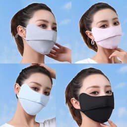 Khẩu Trang Vải Thun, Chống Nắng Dây Rút 2 Tầng và khẩu trang màu xanh (tròn)/  NOKA 5D Pro MASK (bịt 10 cái) 1