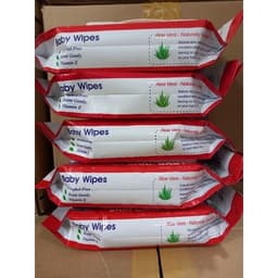 Khăn Giấy Ướt Baby Wipes 80g và Gấu Dâu Nhỏ 125g 19x16cm. LKP 3