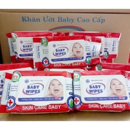 Khăn Giấy Ướt Baby Wipes 80g và Gấu Dâu Nhỏ 125g 19x16cm. LKP 2