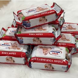 Khăn Giấy Ướt Baby Wipes 80g và Gấu Dâu Nhỏ 125g 19x16cm. LKP 6