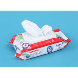 Khăn Giấy Ướt Baby Wipes 80g và Gấu Dâu Nhỏ 125g 19x16cm. LKP 7