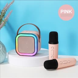 Loa Karaoke Mini K12 Kèm 2 Micro/ 1 Mic và Loa Bluetooth Mini Vuông DW12/ C20 Plus (kèm mic) 3
