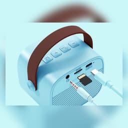 Loa Karaoke Mini K12 Kèm 2 Micro/ 1 Mic và Loa Bluetooth Mini Vuông DW12/ C20 Plus (kèm mic) 6