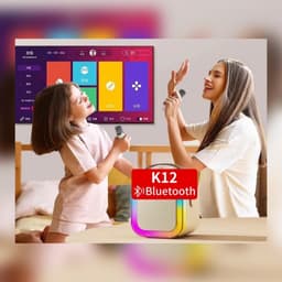 Loa Karaoke Mini K12 Kèm 2 Micro/ 1 Mic và Loa Bluetooth Mini Vuông DW12/ C20 Plus (kèm mic) 5