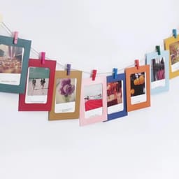 10 khung ảnh bằng giấy kiểu vintage có kẹp và dây 2