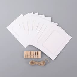 10 khung ảnh bằng giấy kiểu vintage có kẹp và dây 8