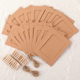 10 khung ảnh bằng giấy kiểu vintage có kẹp và dây 7