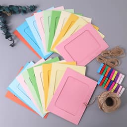 10 khung ảnh bằng giấy kiểu vintage có kẹp và dây 5