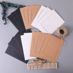10 khung ảnh bằng giấy kiểu vintage có kẹp và dây 6