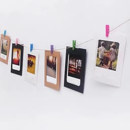 10 khung ảnh bằng giấy kiểu vintage có kẹp và dây 3
