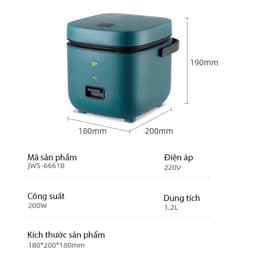 Nồi Cơm Điện Mini Đa Năng JIASHi 1.2L và Nồi Cơm Điện Mini Chigo Kiểu Nhật . 6