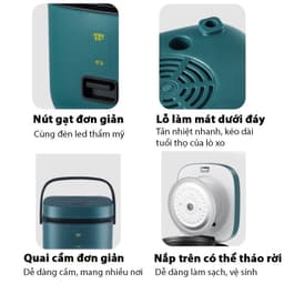 Nồi Cơm Điện Mini Đa Năng JIASHi 1.2L và Nồi Cơm Điện Mini Chigo Kiểu Nhật . 7