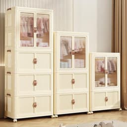 Tủ quần áo gấp gọn cho bé 2 cánh mờ 2 tầng/ 3 tầng/ 4 tầng . 1