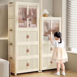 Tủ quần áo gấp gọn cho bé 2 cánh mờ 2 tầng/ 3 tầng/ 4 tầng . 2