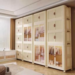 Tủ quần áo gấp gọn cho bé 2 cánh mờ 2 tầng/ 3 tầng/ 4 tầng . 5