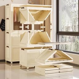 Tủ quần áo gấp gọn cho bé 2 cánh mờ 2 tầng/ 3 tầng/ 4 tầng . 3