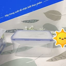 Set 3 Hộp Nhựa Đựng Thực Phẩm Việt Nhật 6530 và Hộp Nhựa Tròn Đựng Thực Phẩm SealPot 1500ml . 3