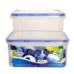 Set 3 Hộp Nhựa Đựng Thực Phẩm Việt Nhật 6530 và Hộp Nhựa Tròn Đựng Thực Phẩm SealPot 1500ml . 2