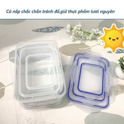 Set 3 Hộp Nhựa Đựng Thực Phẩm Việt Nhật 6530 và Hộp Nhựa Tròn Đựng Thực Phẩm SealPot 1500ml . 4