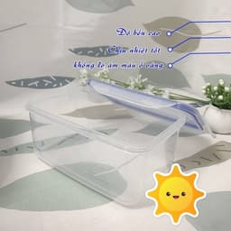 Set 3 Hộp Nhựa Đựng Thực Phẩm Việt Nhật 6530 và Hộp Nhựa Tròn Đựng Thực Phẩm SealPot 1500ml . 5